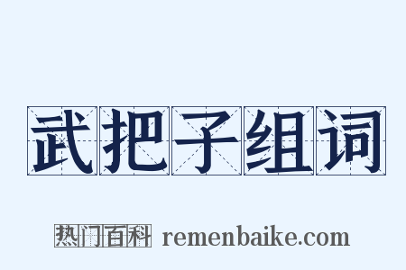 武把子组词是什么意思的图片